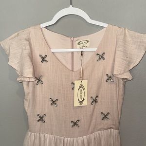 NEW Mia Joy Girls Light Pink Dress with Rhinestone Accents